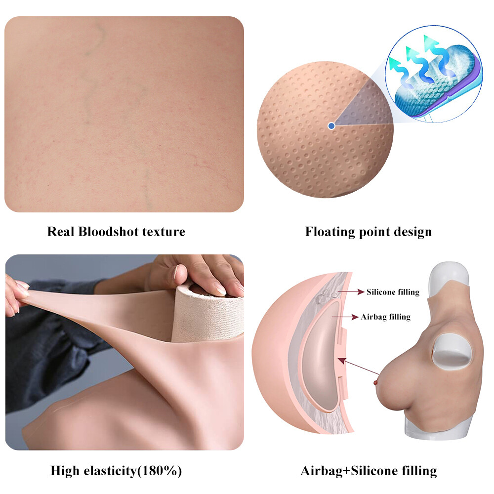 Large Plus Size Realistic Silicone Breast Form Fake Boods For Darg Queen E-H Cup