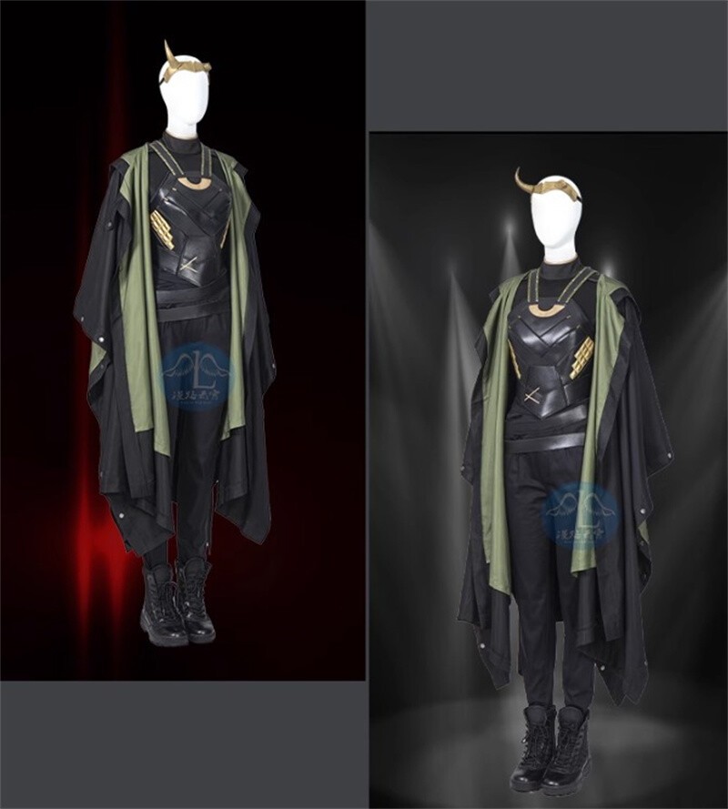 Loki Season 1 Lady Loki Cosplay Costume Outfits Halloween Women’s Full Set Shoes