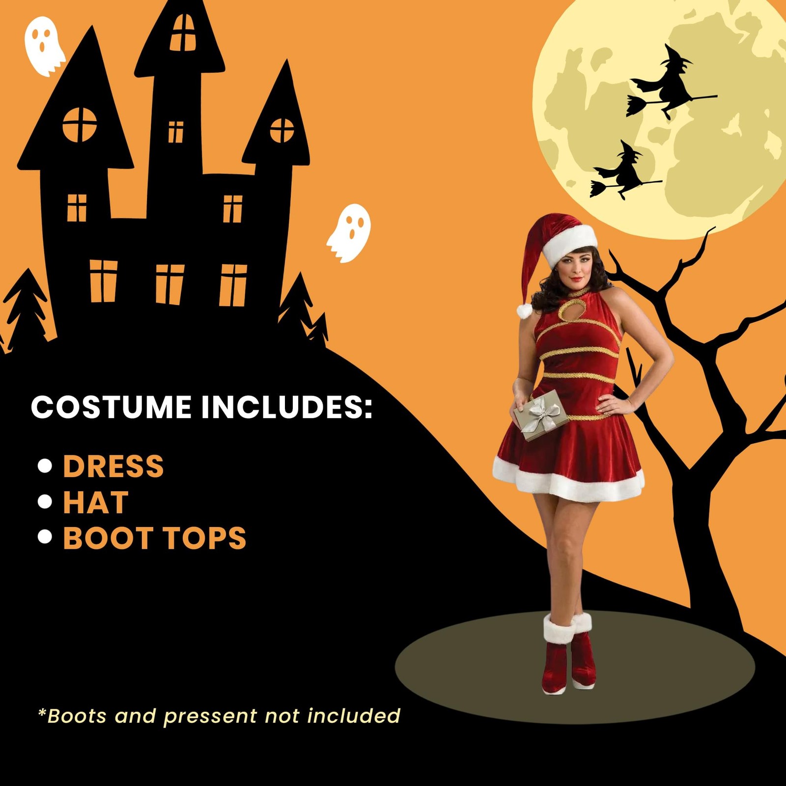 Sexy Female Santa Christmas Dress Adult Plus Costume Plus Size