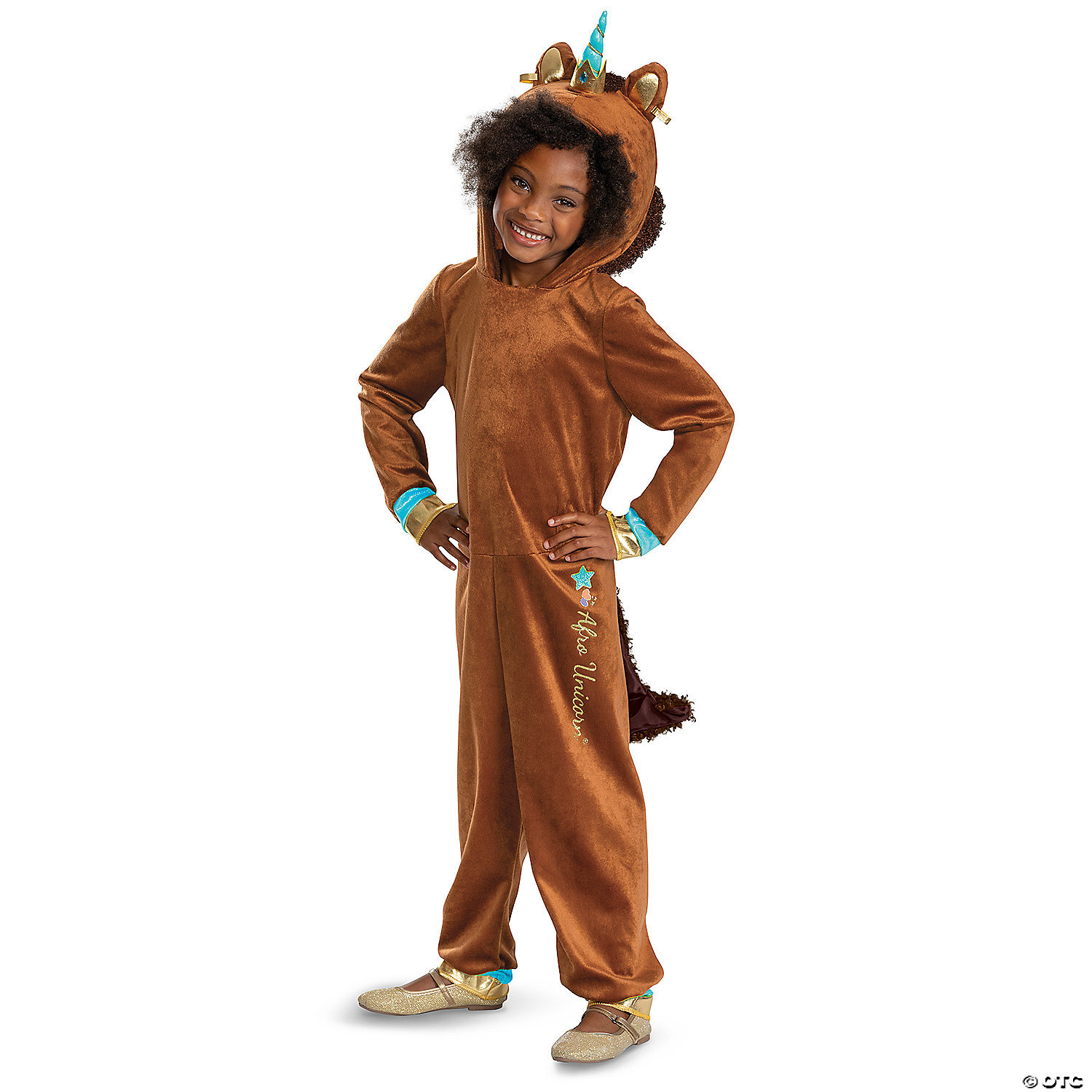 Girl’s Deluxe Afro Unicorn Jumpsuit Costume – Disguise Costumes