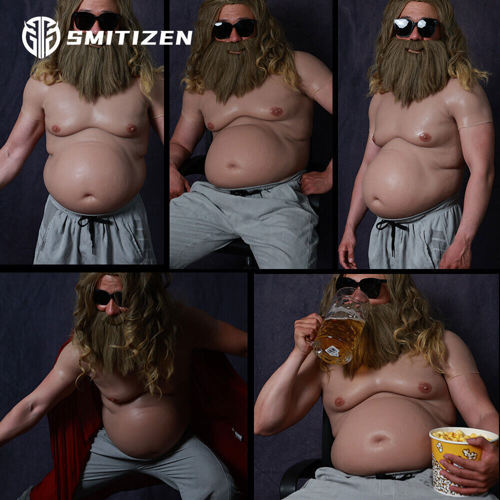 Smitizen Silicone Fat Body Suit Human Beer Belly For Cosplay Costume Male