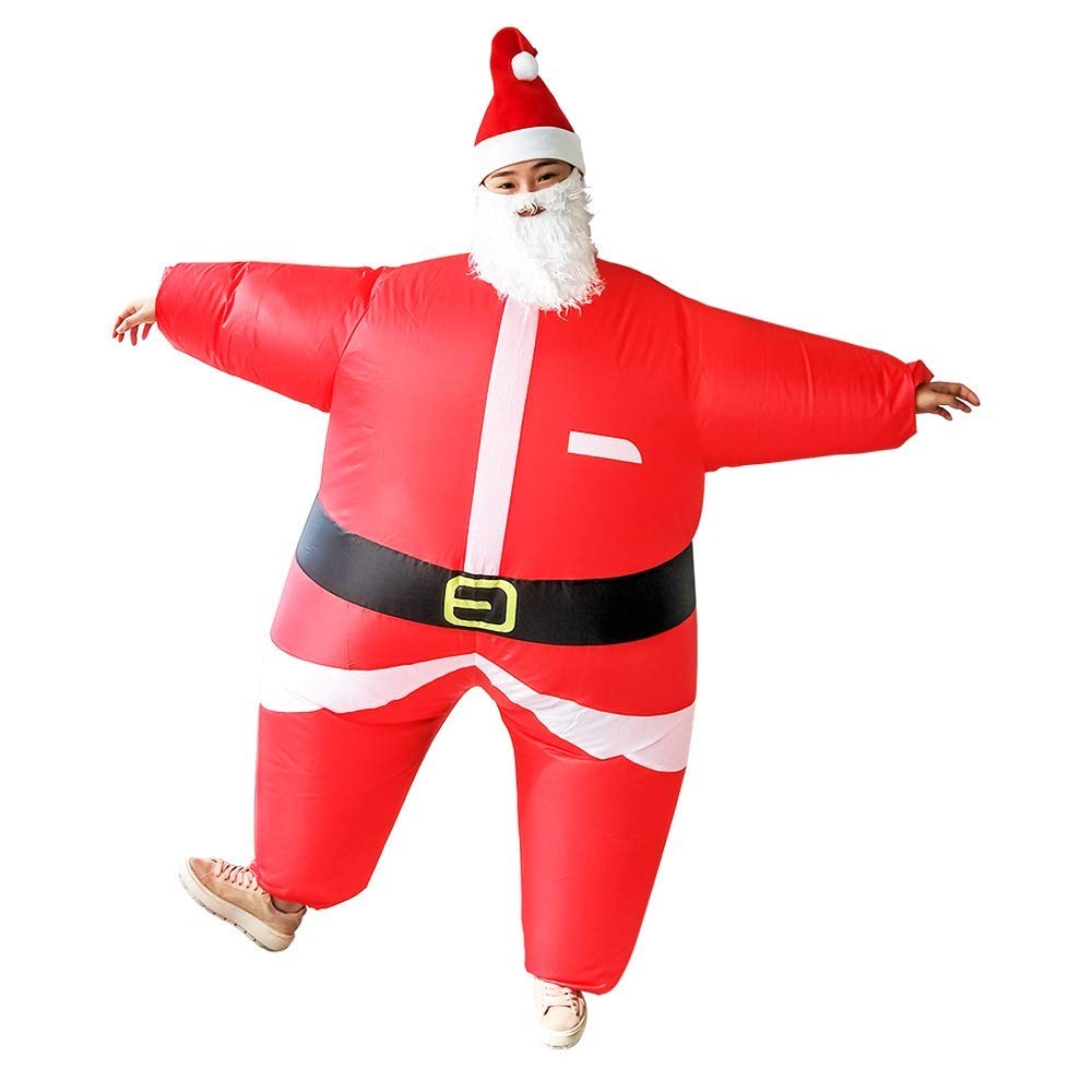 KLLOUZE Inflatable Christmas Santa Claus Suit, Funny Blow Up Christmas Costumes