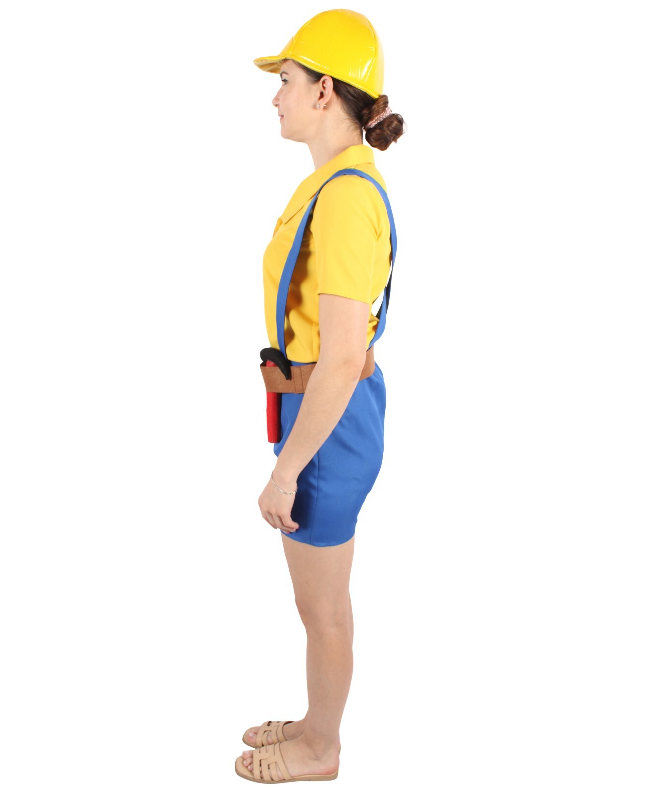 HPO Adult Women’s Cartoon Character Builder Costume, Perfect for Halloween,