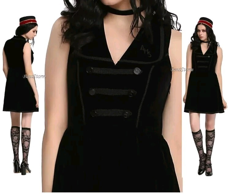 American Horror Story Bell Hop Dress SZ 3XL 2016 Midnight Hour Black Velvet