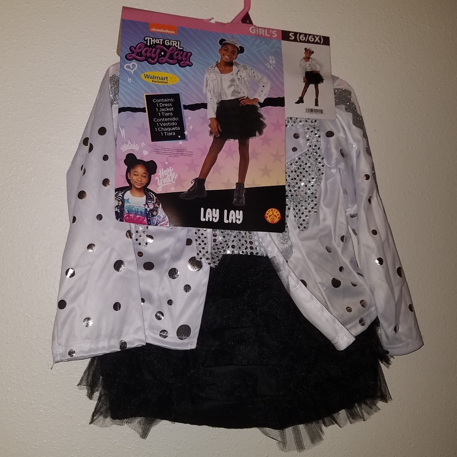 NEW That Girl Lay Lay Halloween Costume Girls Small 6-6X Dress Jacket Tiara