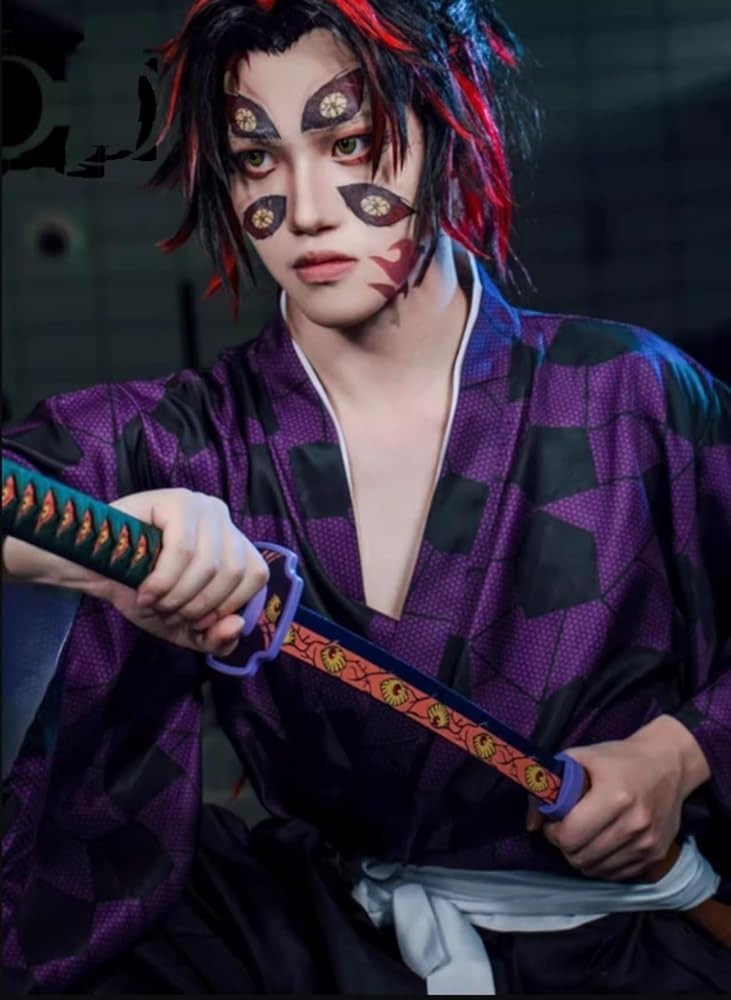 Kokushibo Demon Slayer Cosplay Costume Full Set Outfit Halloween Party Suit New