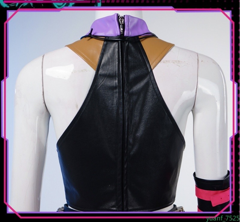 Arcane Season 2 JinX Cosplay Women Costume Purple Cloak Hood Halloween Polyester