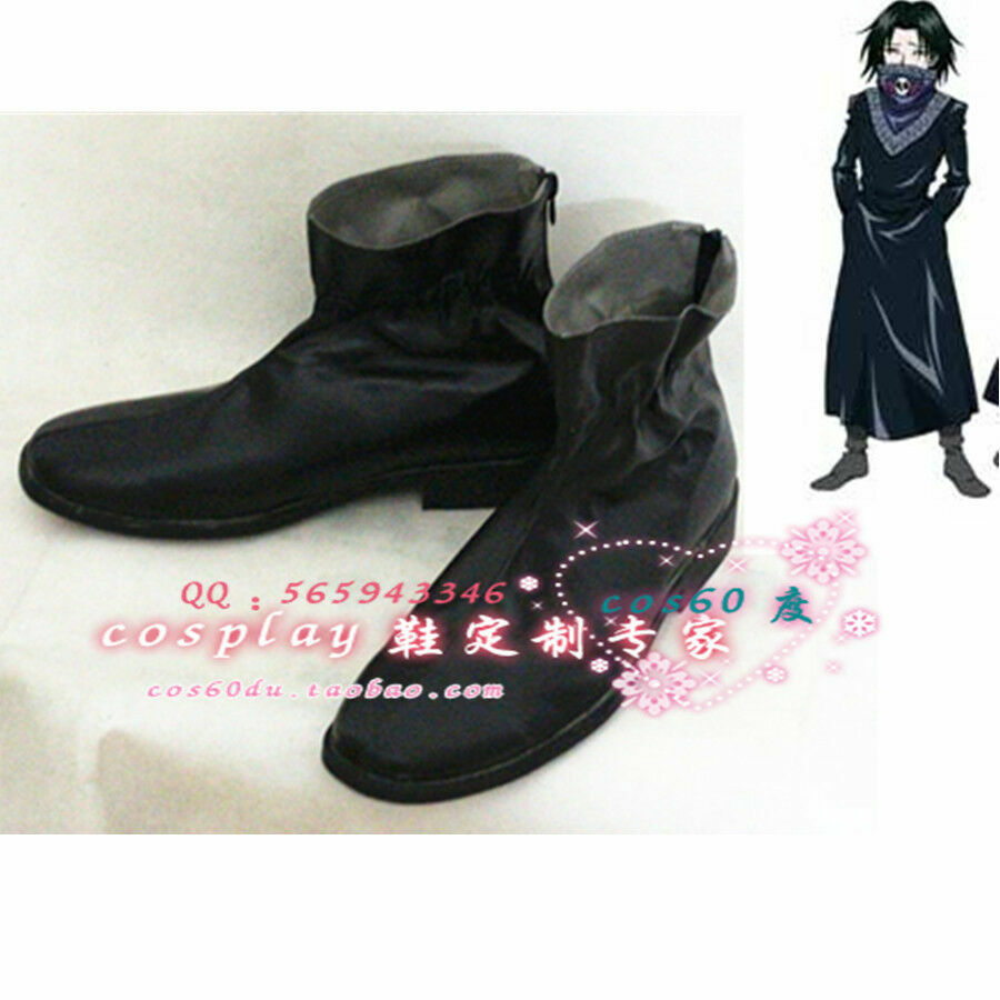 Feitan Black Halloween Party Cosplay Shoes S008