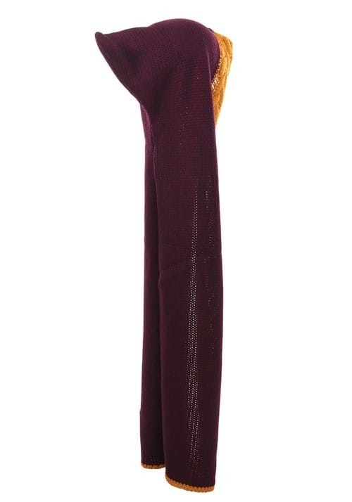 Harry Potter Gryffindor Knit Maroon and Gold Costume Hood, BRAND NEW WITH TAGS