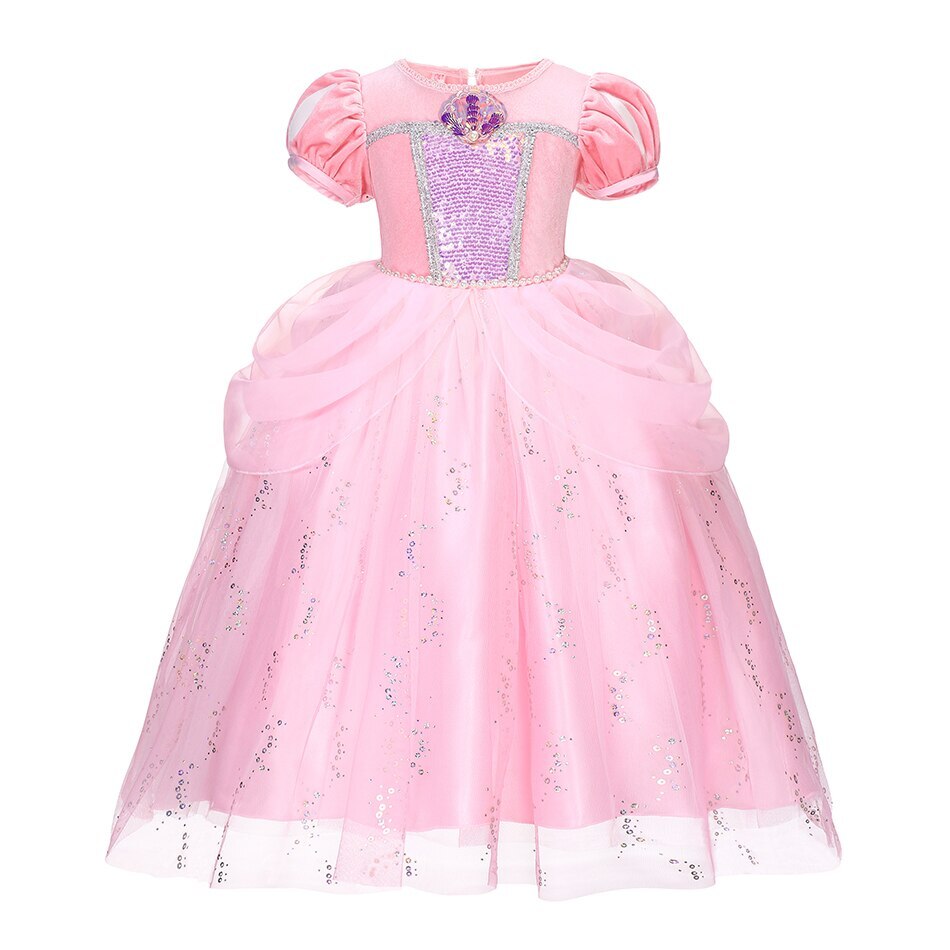 NEW Little Mermaid Ariel Princess Dress Costumes Kids Dress Up Gown Clothes gift
