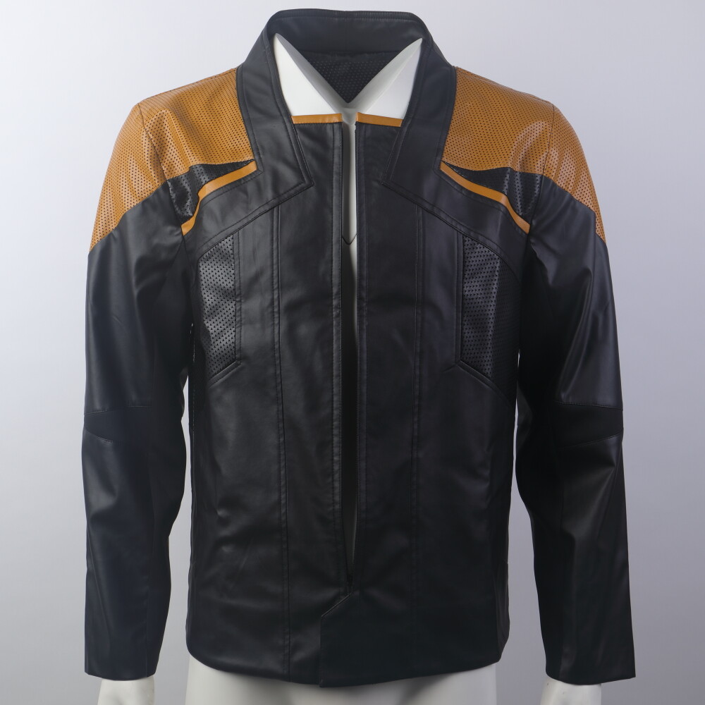 Picard 3 Captain Riker Red Geordi Gold Blue Leather Jackets Starfleet Costumes