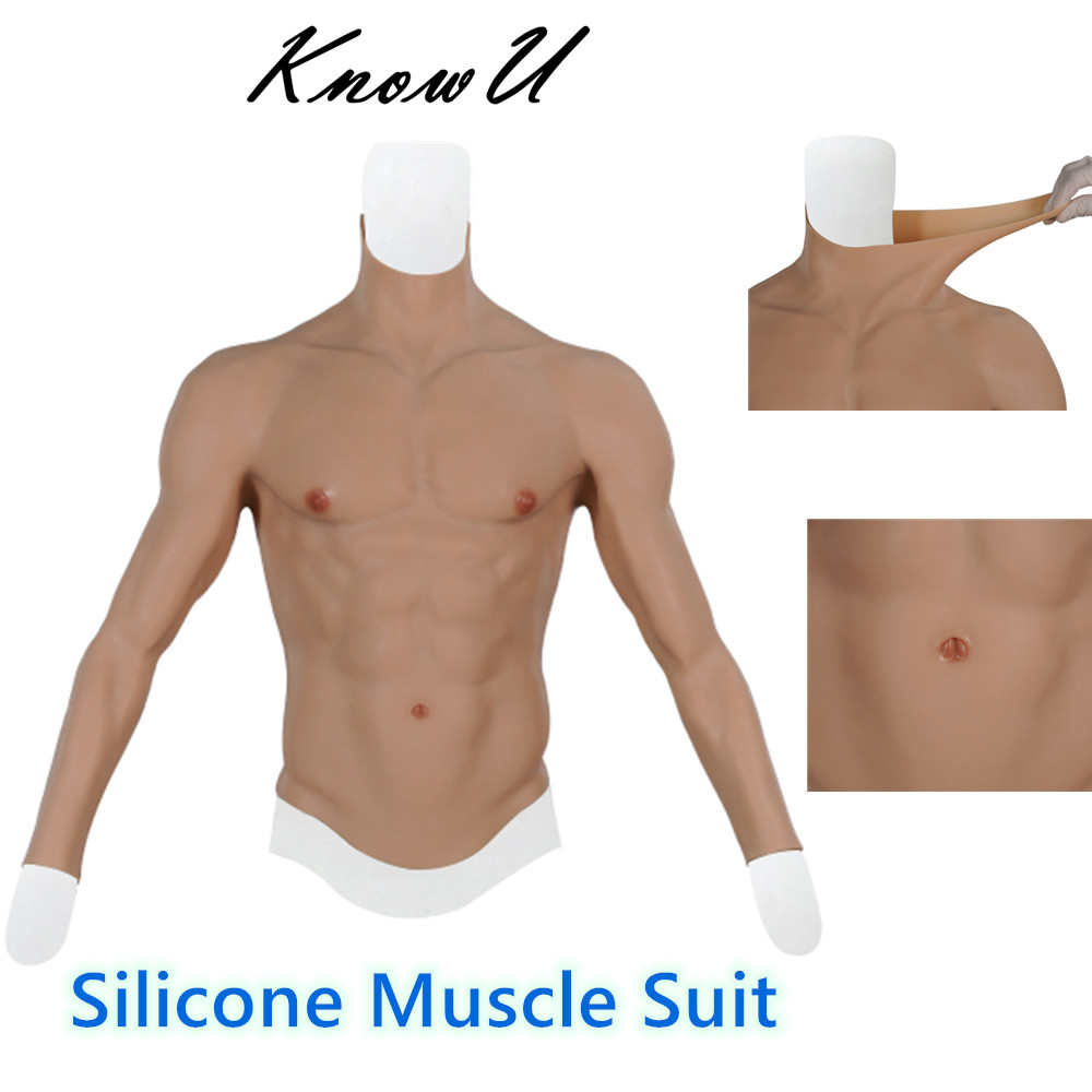 KnowU Fake Chest Fake Muscle Silicone Muscle Suit For Cosplay Crossdresser