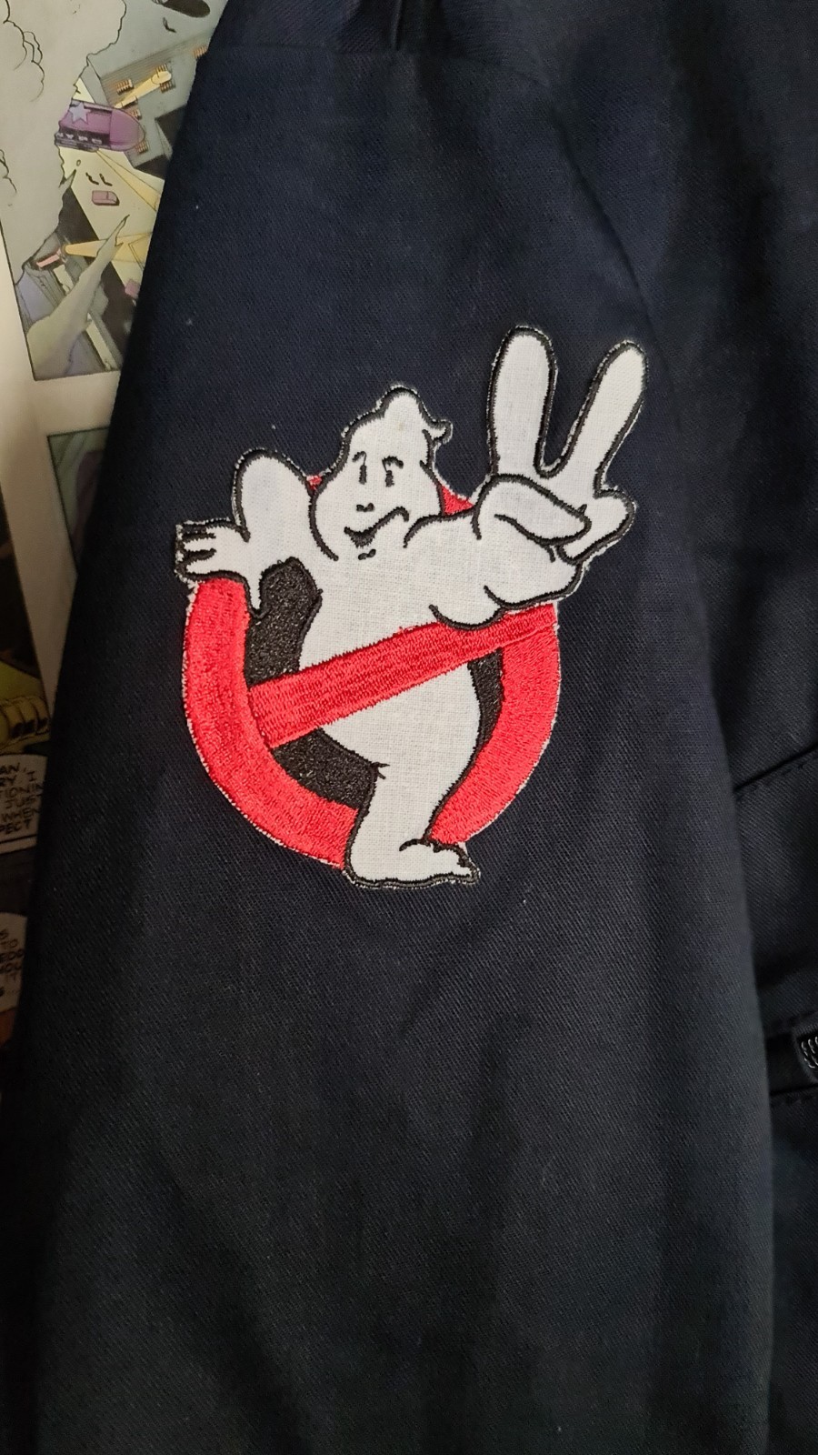 Ghostbusters 2 Costume Overalls – premium deluxe uniform – navy blue coveralls