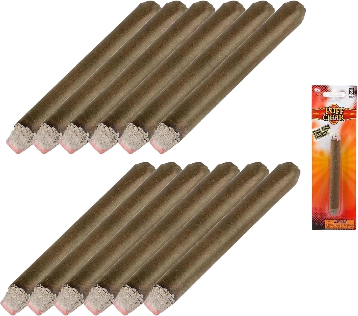 Fake Brown Puff Cigar for Adults, (12 Pack) Real Realistic Looking!