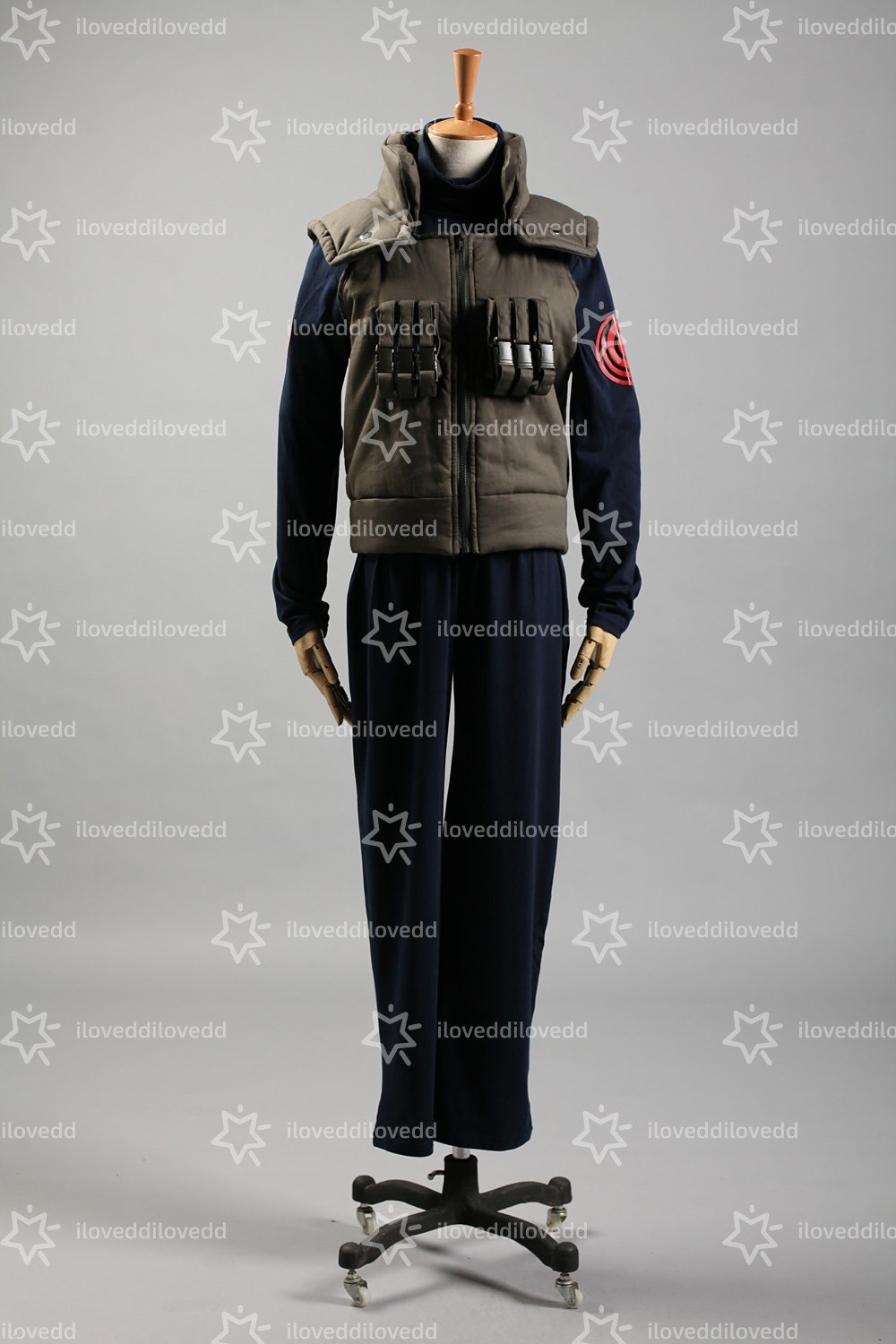 Kakashi Iruka Konoha Jonin Ninja Costume Cosplay Halloween Uniform + Headband