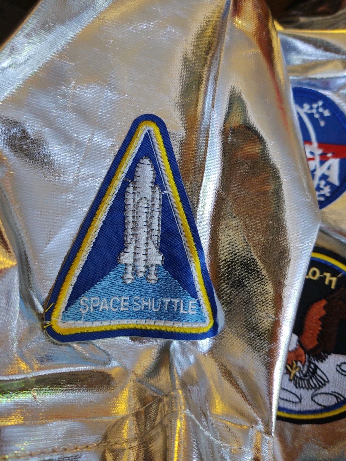 Silver Astronaut NASA Costume Adult NASA Spaceman Uniform Space Suit Cosplay XXL