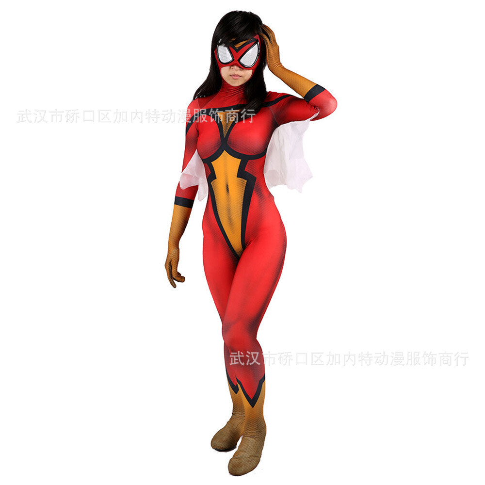 Spider-Woman Jumpsuit Jessica Drew Bodysuit Halloween Cosplay Costume Adult Kids