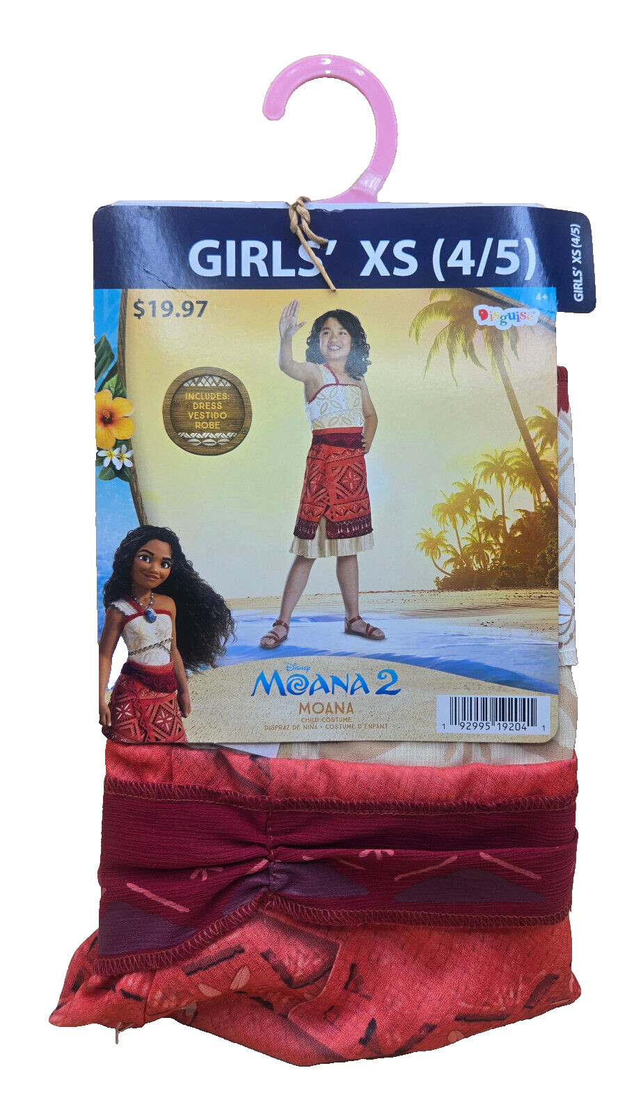 Disney’s MOANA 2 Girl’s Halloween Costume Size XS 4/5, BRAND NEW