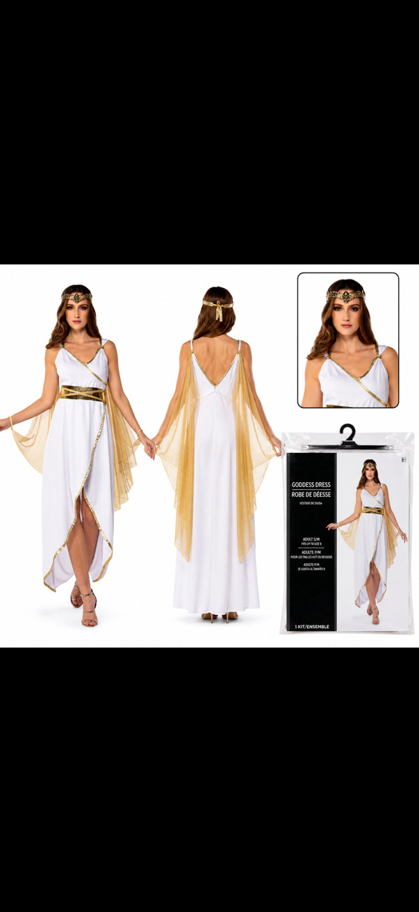 Women’s Greek Goddess Costume Dress – Adult Halloween Costume