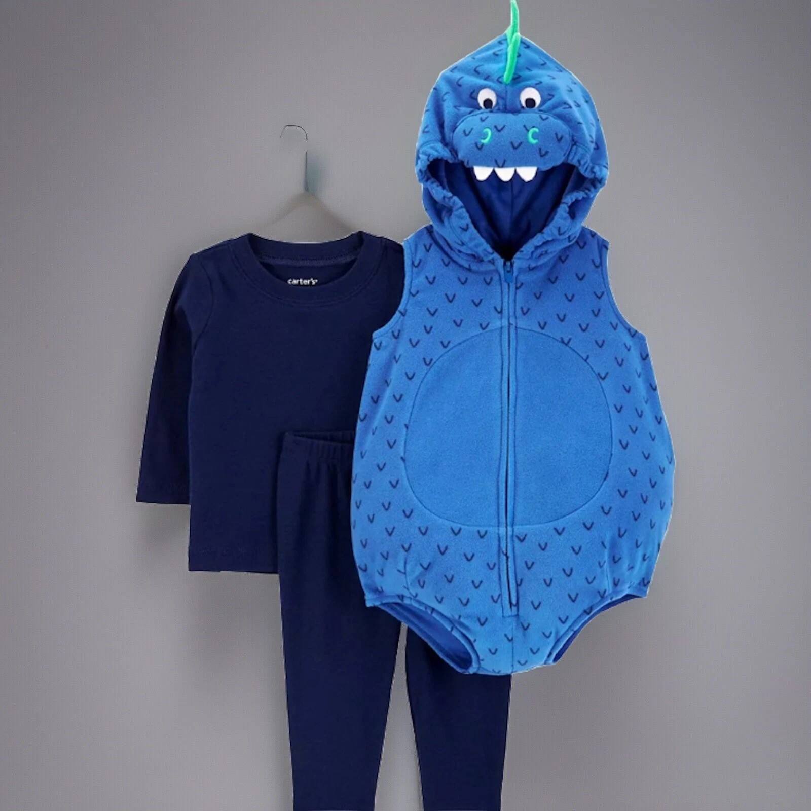 Carter’s 3 Piece Baby Boys’ Little Dinosaur Halloween Costume Set 3-6 Months