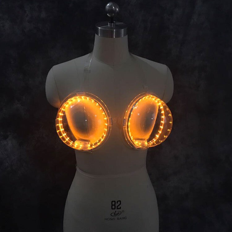 2IN1 LED Sexy Bra Light Up Cocktail Wine Bottle Clothing Woman Bar Nightclub