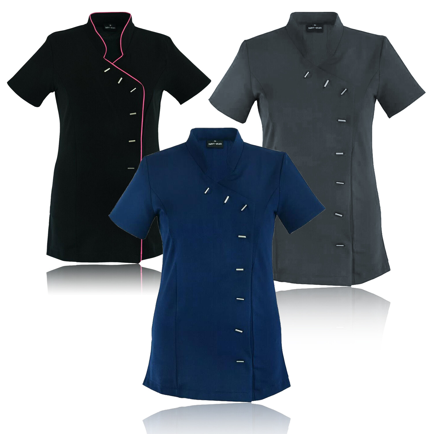 Women’s Beauty Tunic Uniform Massage Salon Beautician Hairdressin SPA Therapist