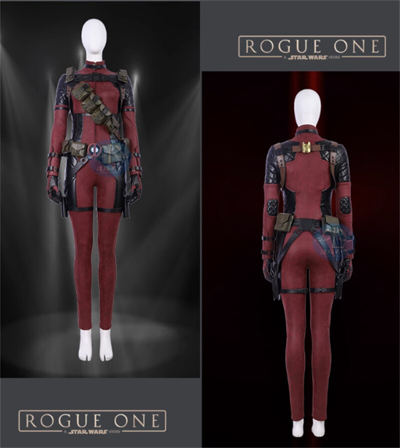Anti-hero Deadpool Cosplay Halloween Bodysuit Costume Outfits Women’s Jumpsuit