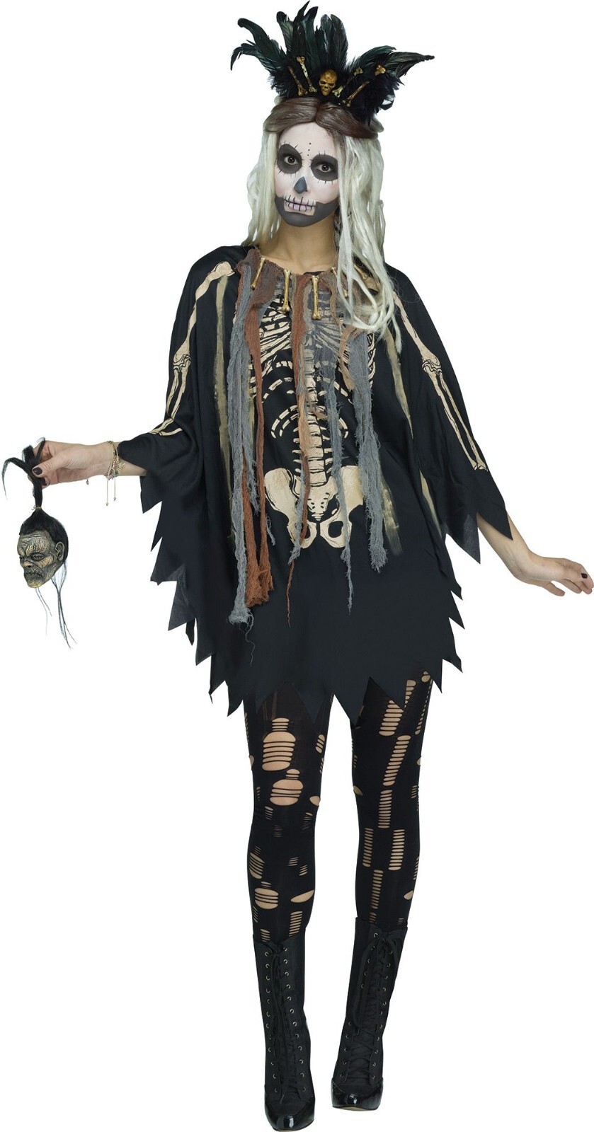 Adult Voodoo Poncho Costume One Size