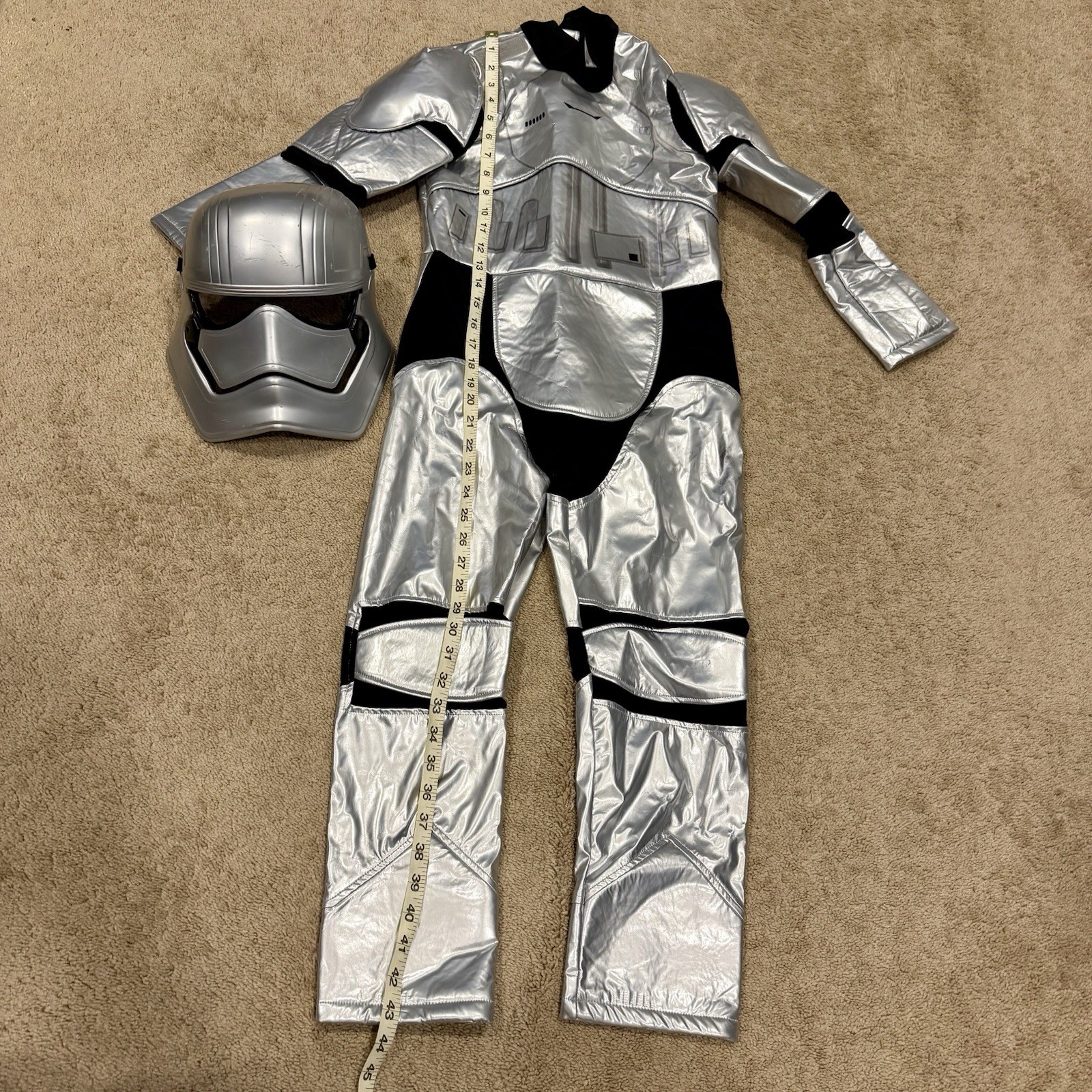 DISNEY STAR WARS AWAKENS CPT PHASMA SILVER STORM TROOPER COSTUME Kids Size 7/8