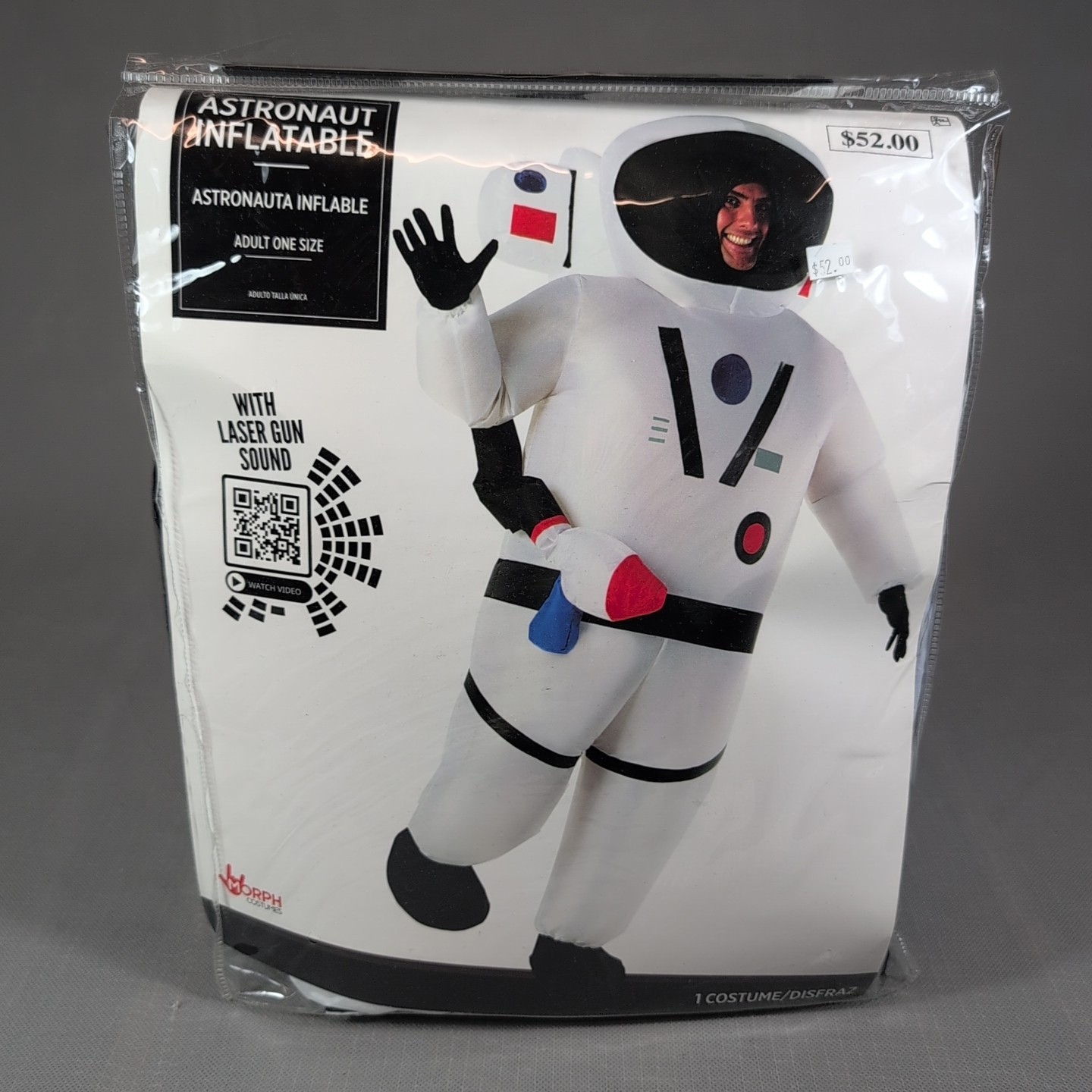 Inflatable Astronaut Adult One Size W/ Gun & Sound Pack