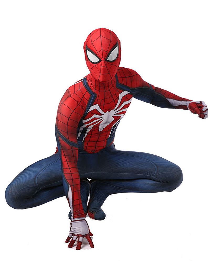 PS4 Spider-Man Cosplay Costume Halloween Spiderman Zentai Suit for Adult / Kids