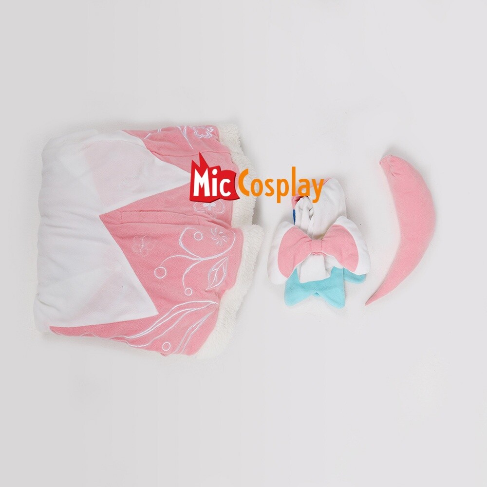 Women Kawaii Halloween Cape Short Cloak and Scarf Set with Tail