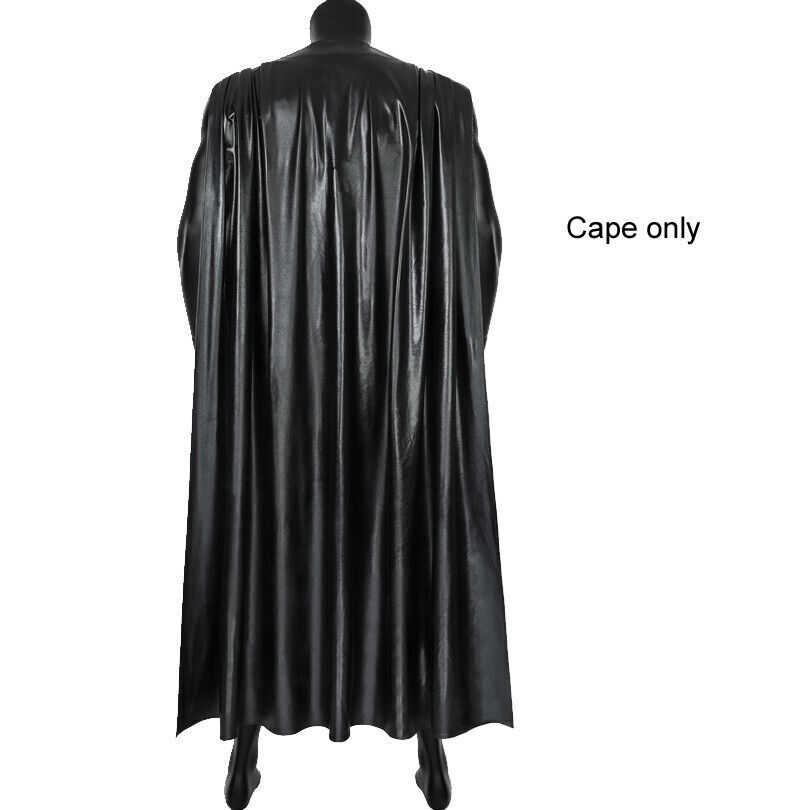 The Batman Cosplay Cape Bruce Wayne Robert Faux Leather Cloak Costume Prop Adult