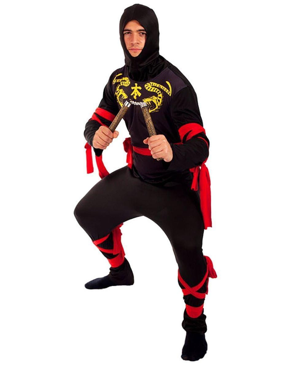 Ninja Men’s Costume – Black – X-Large
