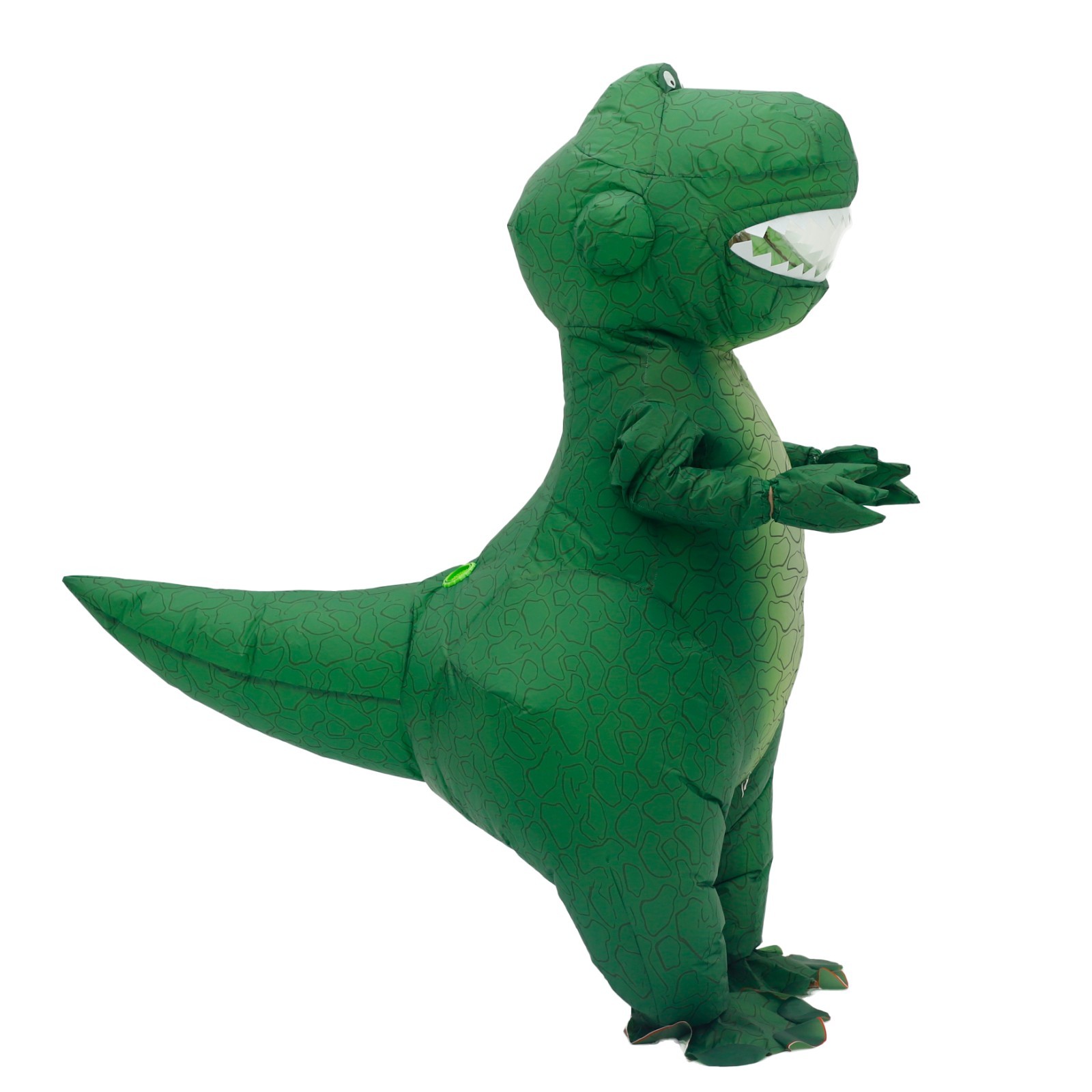 Cute Green T-rex Inflatable Costume Adult Blow Up Halloween Cosplay Party Outfit