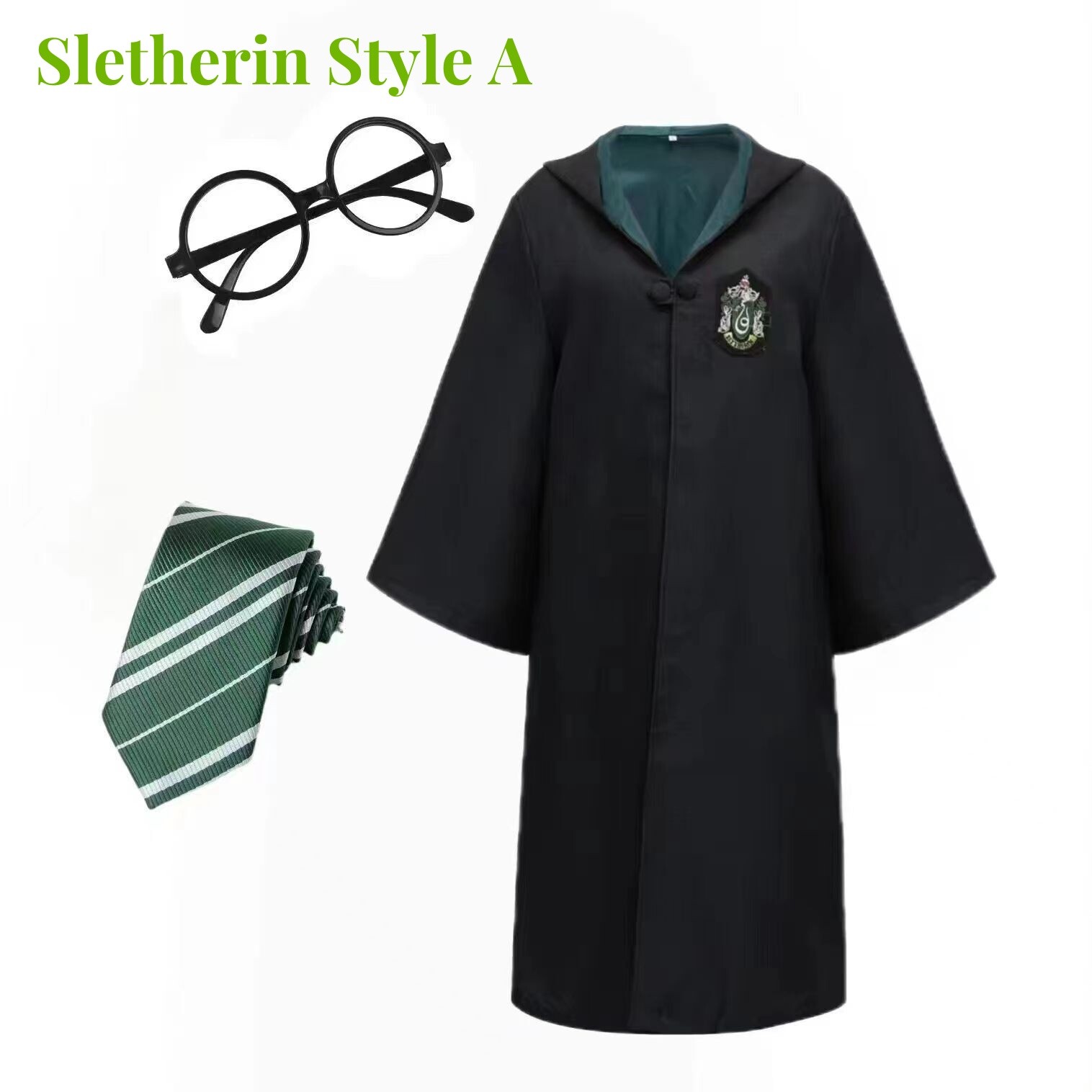 Halloween Harry Potter Cosplay Costume Cloak Robe Cape w/Tie Adult & Kid Sizes