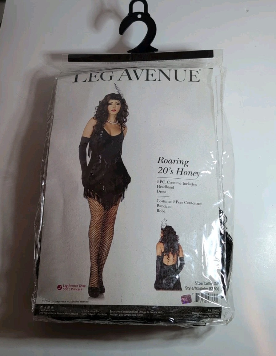 LEG AVENUE ROARING 20’s DRESS HONEY HALLOWEEN COSPLAY COSTUME WOMEN’S SIZE SMALL