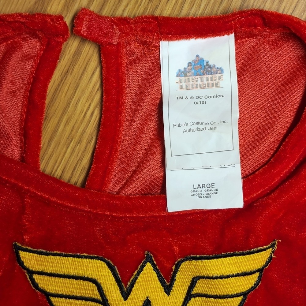 Girls WONDER WOMAN Dress Halloween Costume Without Cape Sz L