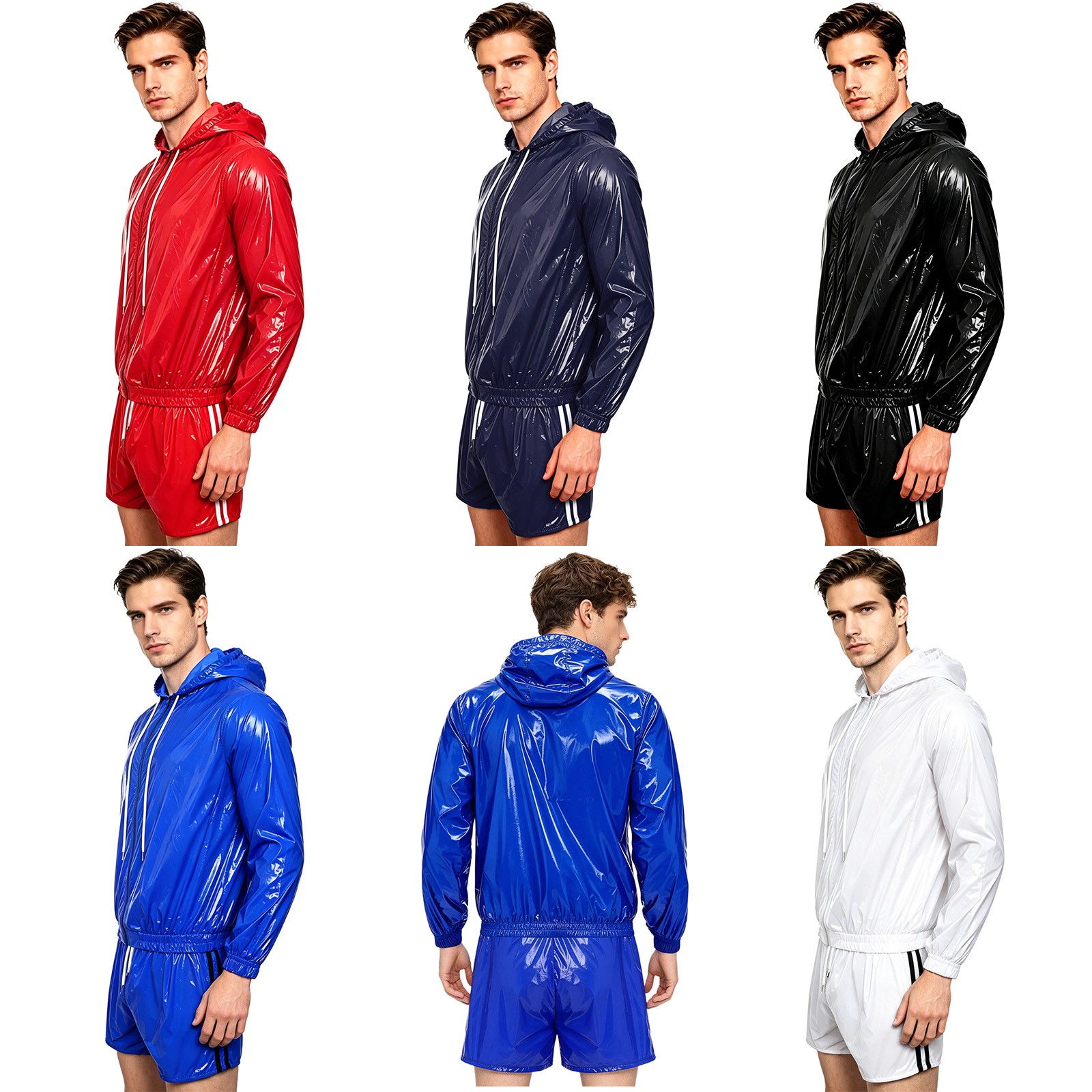 US YiZYiF Men Loose Outfit Workout Training Suit Streetwear Hooded Sweater Set