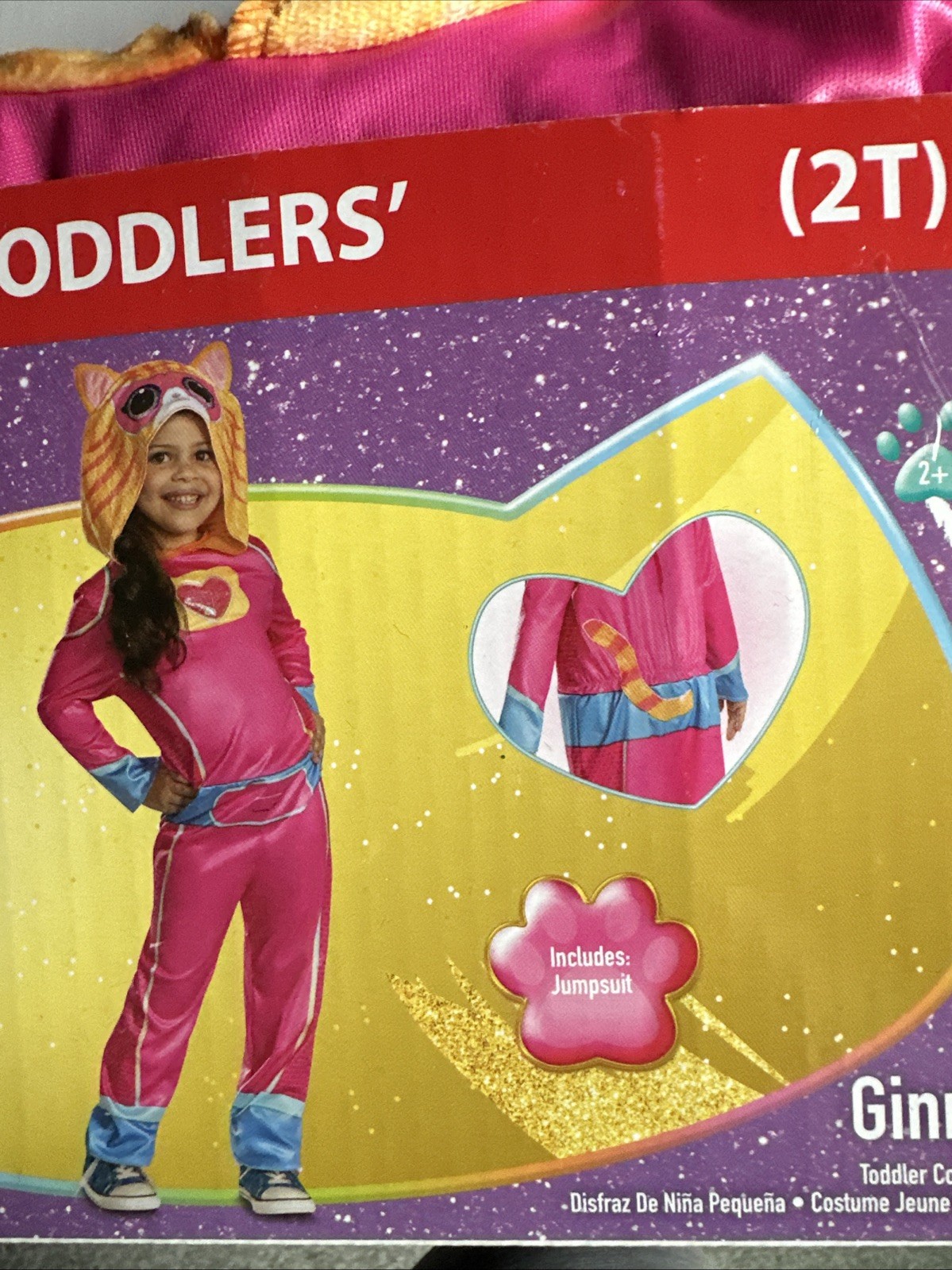 Halloween Costume Girl Toddler Disney Super Kitties Ginny Size 2T New