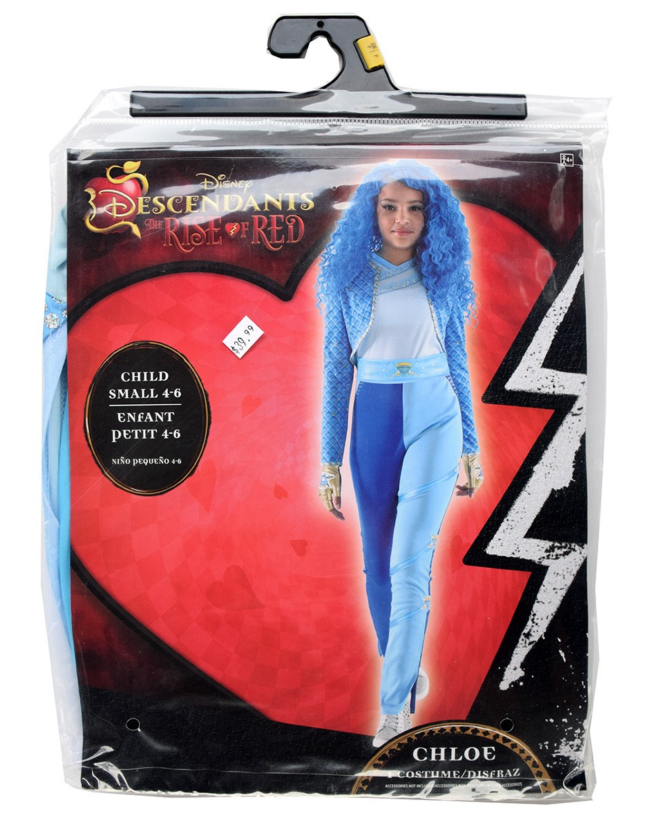 Disney Descendants 4 The Rise Of Red “Chloe” Costume, Girl’s Sizes S, M, L, XL