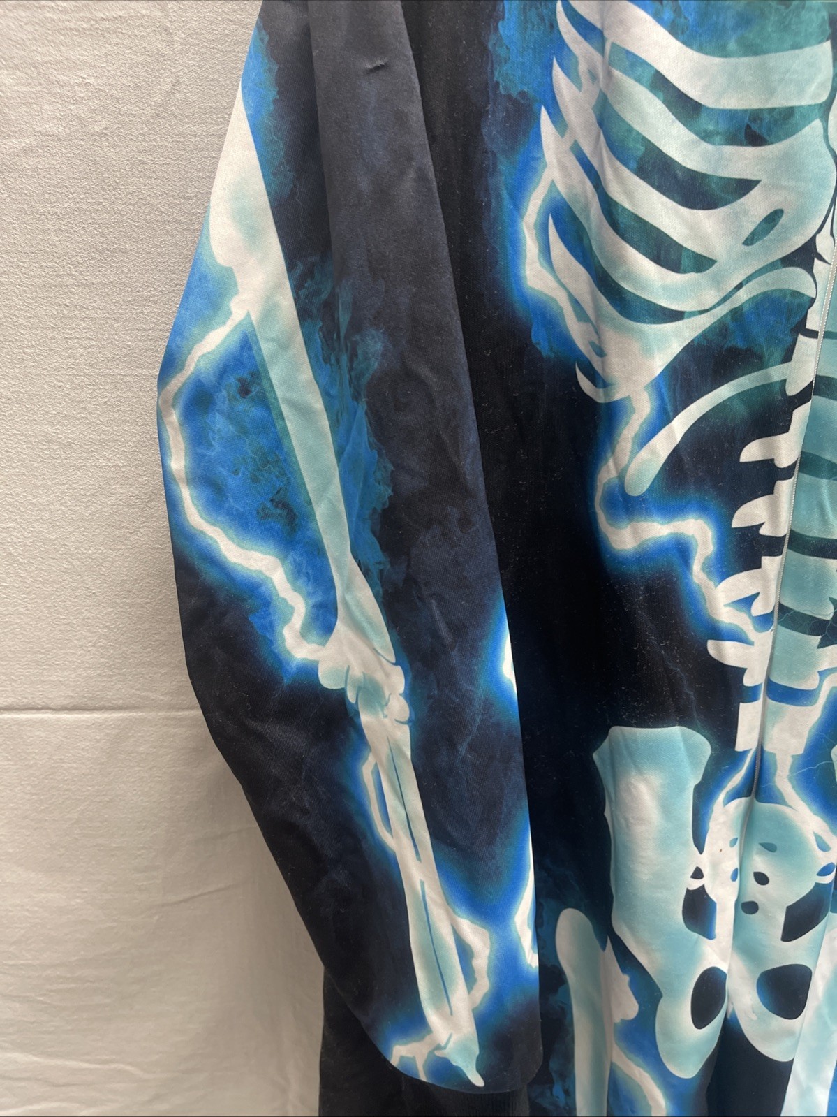 Morph Costumes XL Skeleton Halloween Cosplay with Hood Spooky Storm Bodysuit