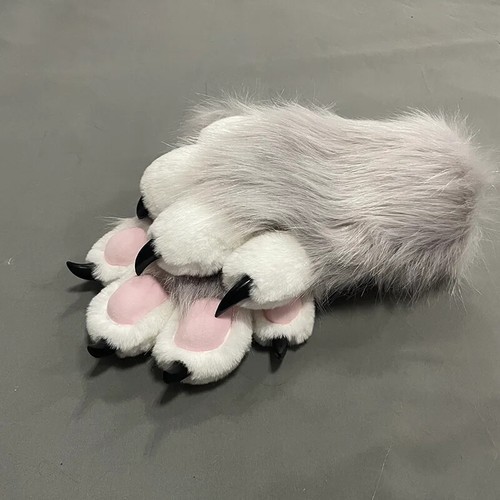 Furry Animal Paws Gloves Fursuit Kigurumi Cosplay Costume Wearable Paw Props