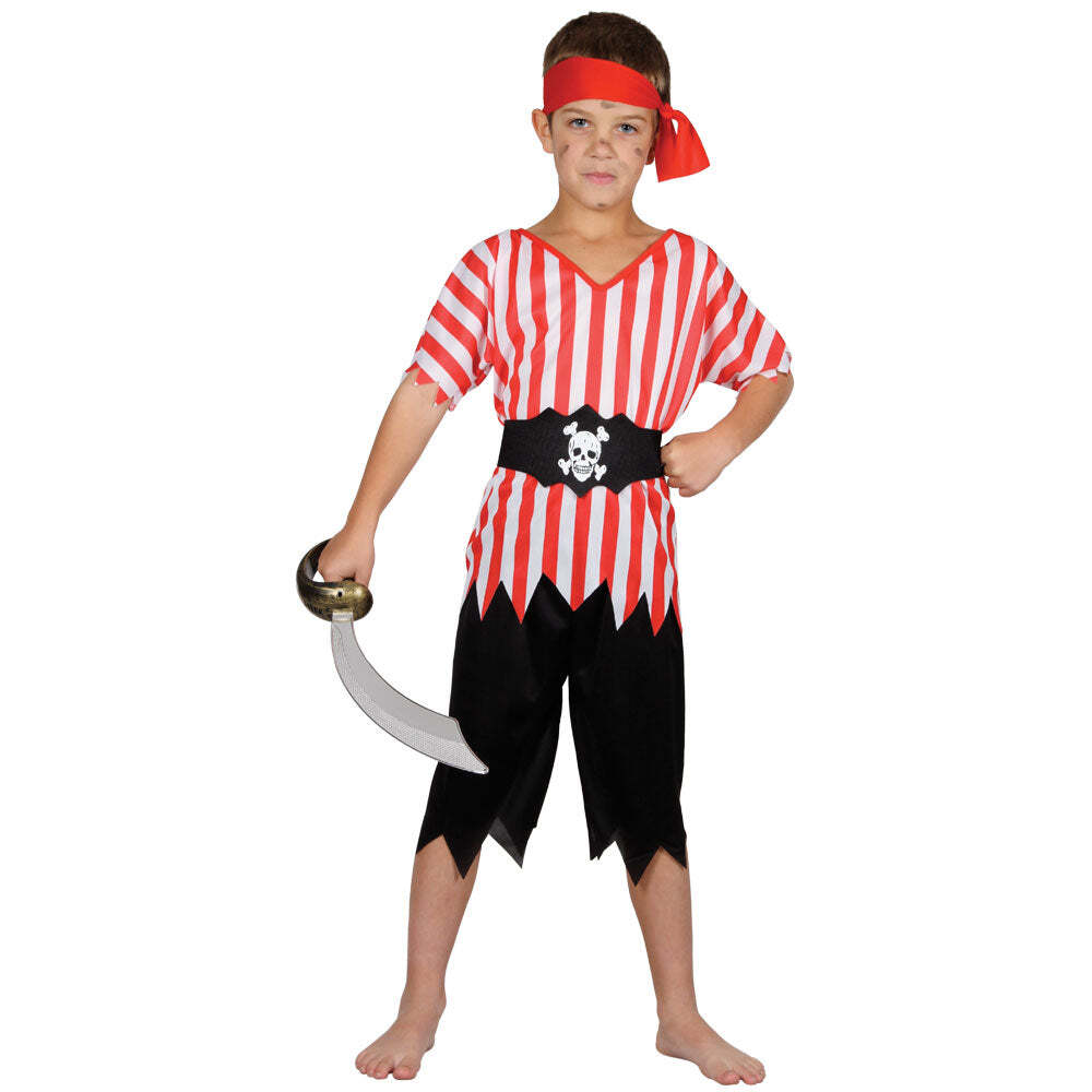 Boys Pirate Costume Caribbean Pirates Fancy Dress Kids Captain Jack