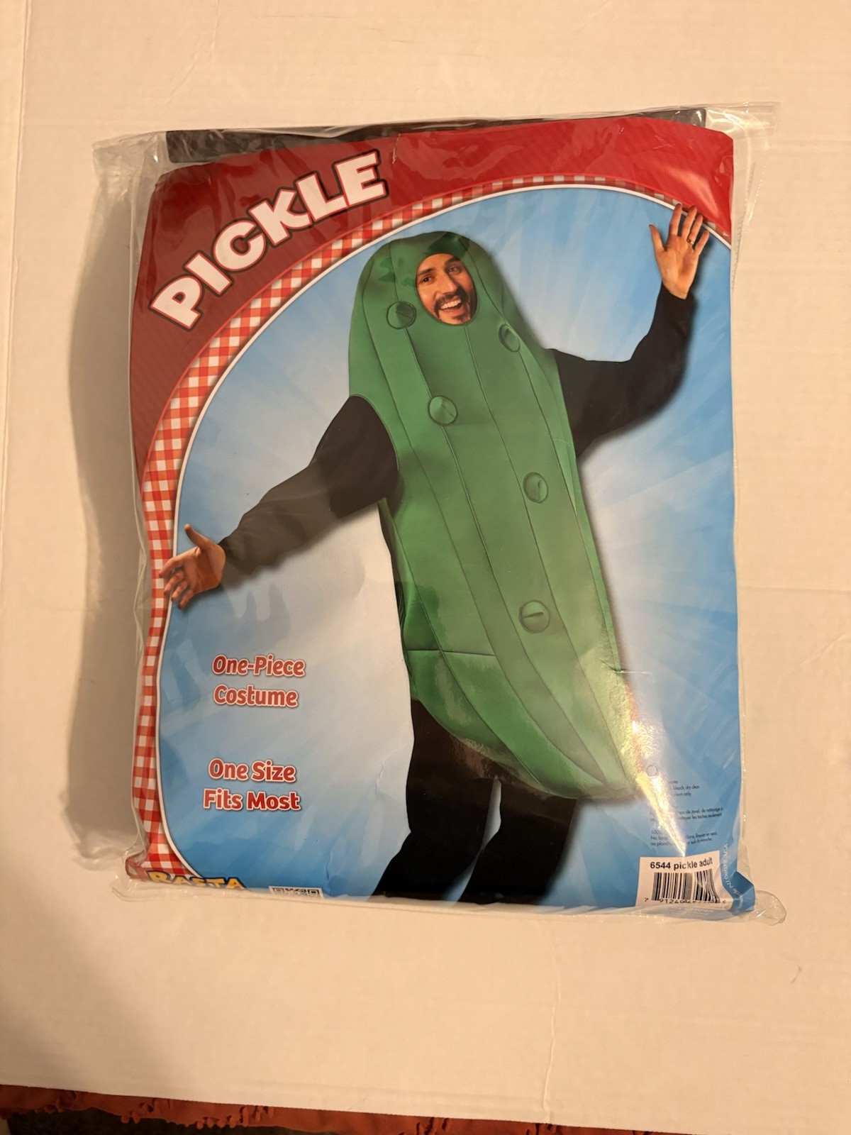 Pickle One-Piece Costume One Size Green PVC Padded Halloween
