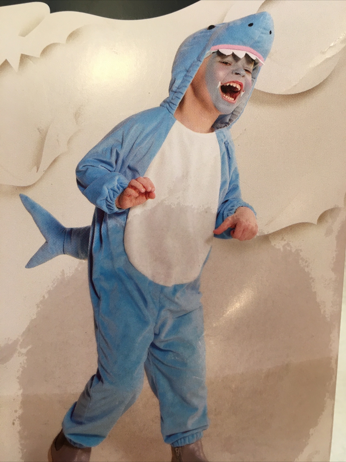 Hyde Ans Eek New Size 18-24 Months Blue Shark Warm Plush Jumpsuit Halloween