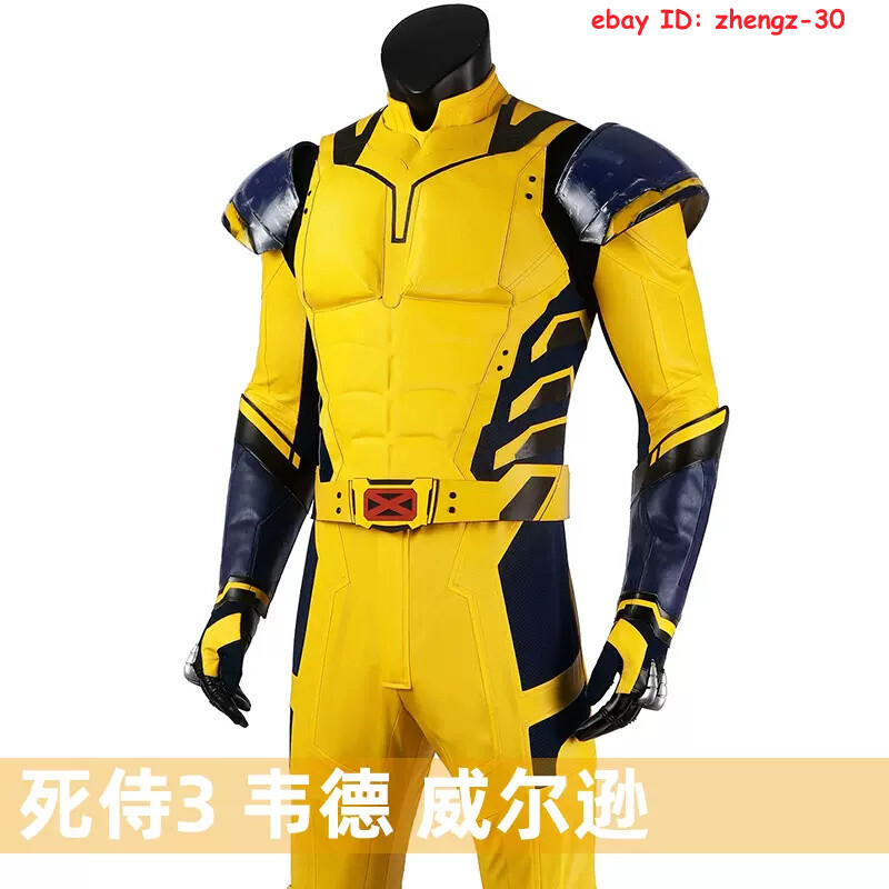 2024 New Deadpool & Wolverine Jumpsuit Outfit Cosplay Halloween Costume Full Set