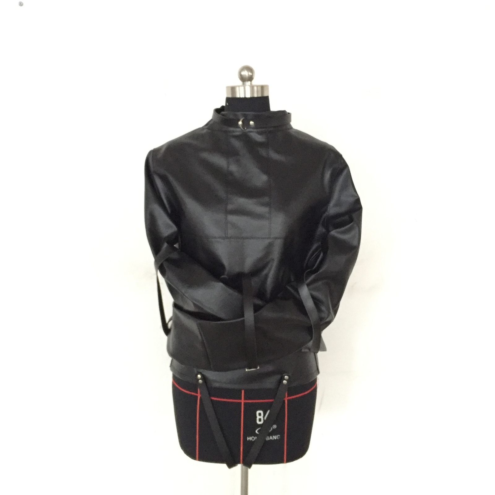 US Asylum Straitjacket Straight Jacket Costume Body Harness Armbinder Clubwear