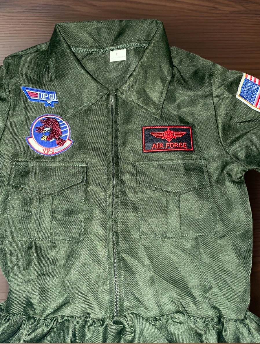 Leg Avenue Top Gun Women’s Flight Dress Adult Costume – Green Large