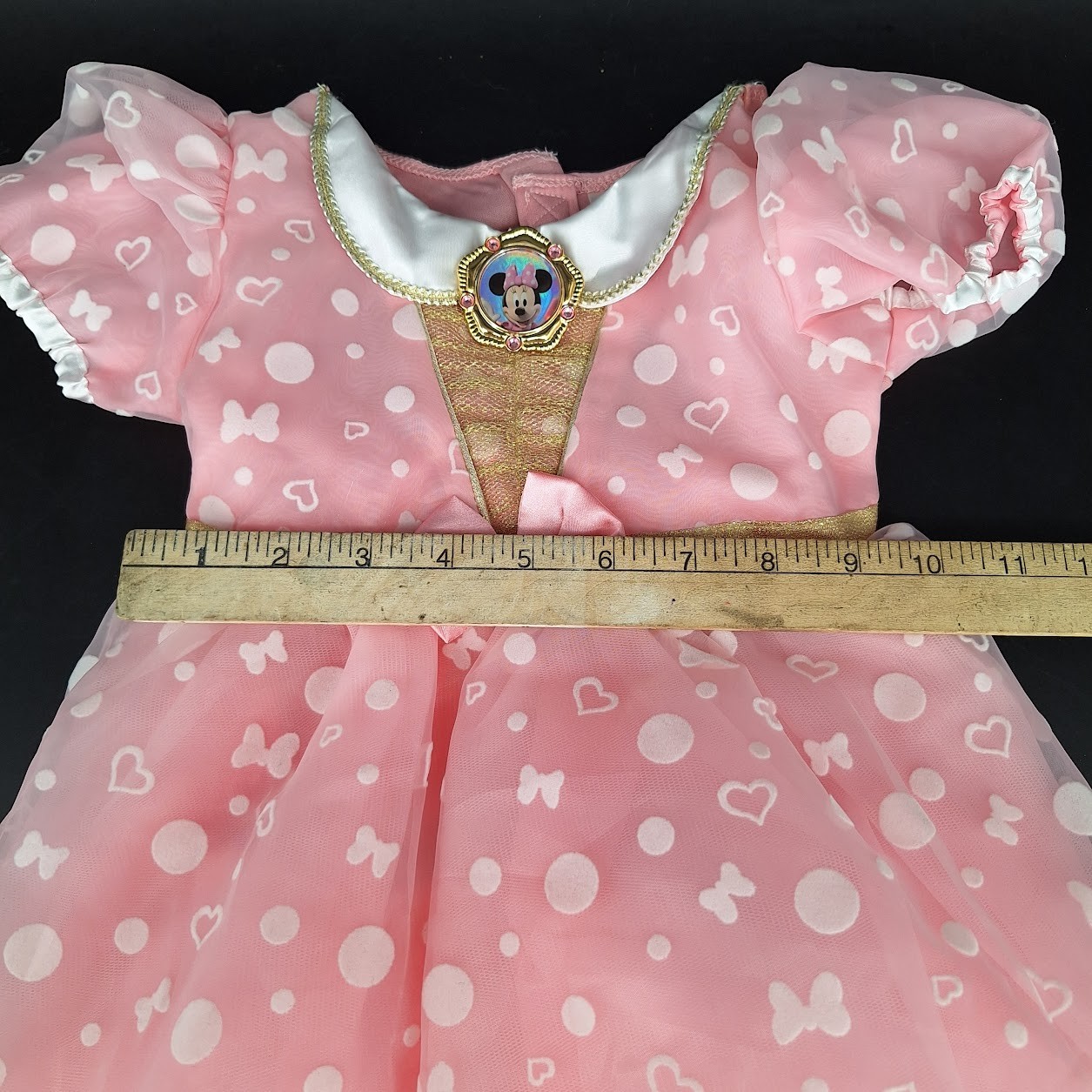 Disney Infant Girls Size 18-24 Months Minnie Mouse Costume Dress Pink & Gold